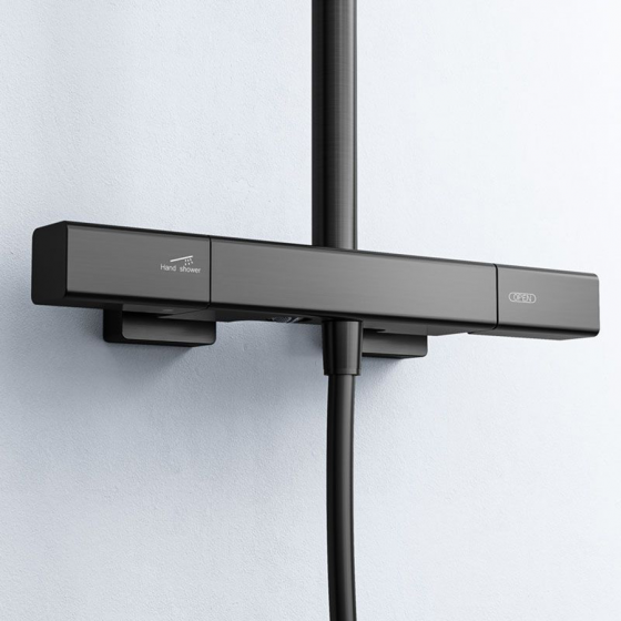 Colonne de douche murale gun métal Ø20cm, Siempre - category_name - CDD800212 - shop_name