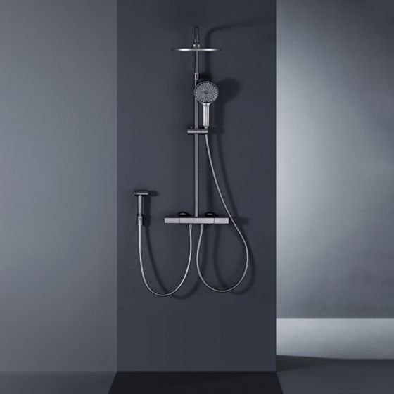 Colonne de douche murale gun métal Ø20cm, Siempre - category_name - CDD800212 - shop_name