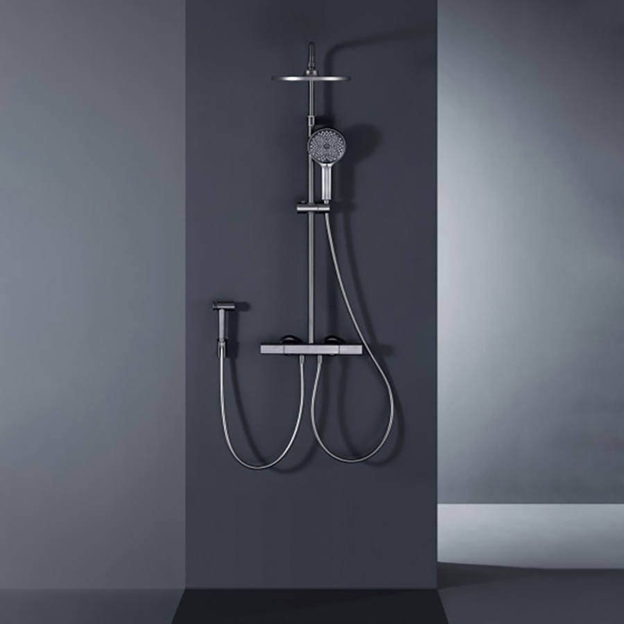 Colonne de douche murale gun métal Ø20cm, Siempre - category_name - CDD800212 - shop_name