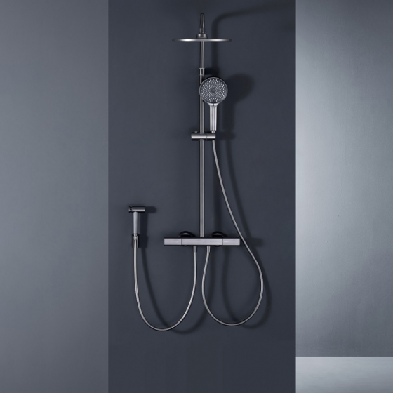 Colonne de douche murale gun métal Ø20cm, Siempre - category_name - CDD800212 - shop_name