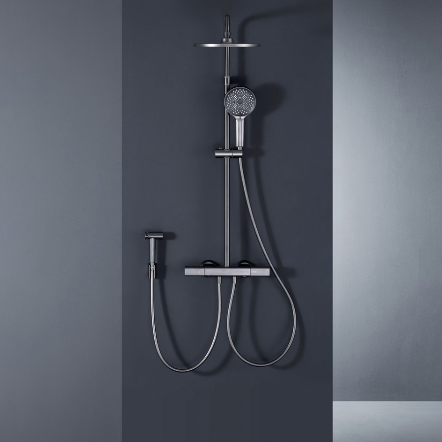 Colonne de douche murale gun métal Ø20cm, Siempre - category_name - CDD800212 - shop_name