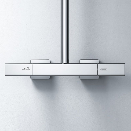 Colonne de douche murale chrome Ø20cm , Rayo - category_name - CDD210022 - shop_name