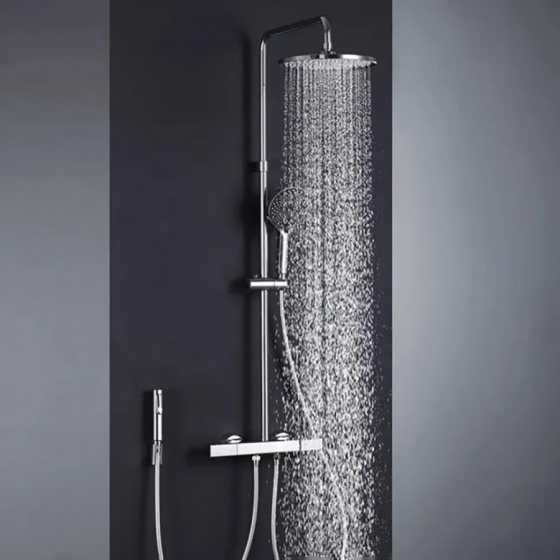 Colonne de douche murale chrome Ø20cm , Rayo - category_name - CDD210022 - shop_name