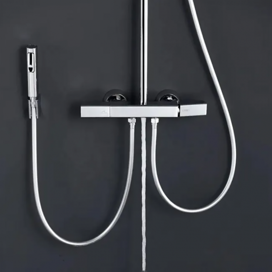 Colonne de douche murale chrome Ø20cm , Rayo - category_name - CDD210022 - shop_name