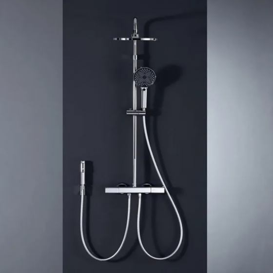 Colonne de douche murale chrome Ø20cm , Rayo - category_name - CDD210022 - shop_name