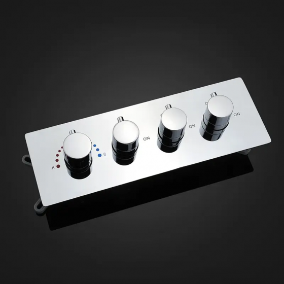 Composition thermostatique de douche led à encastrer chrome, Rome - category_name - CDD1012HM1001 - shop_name