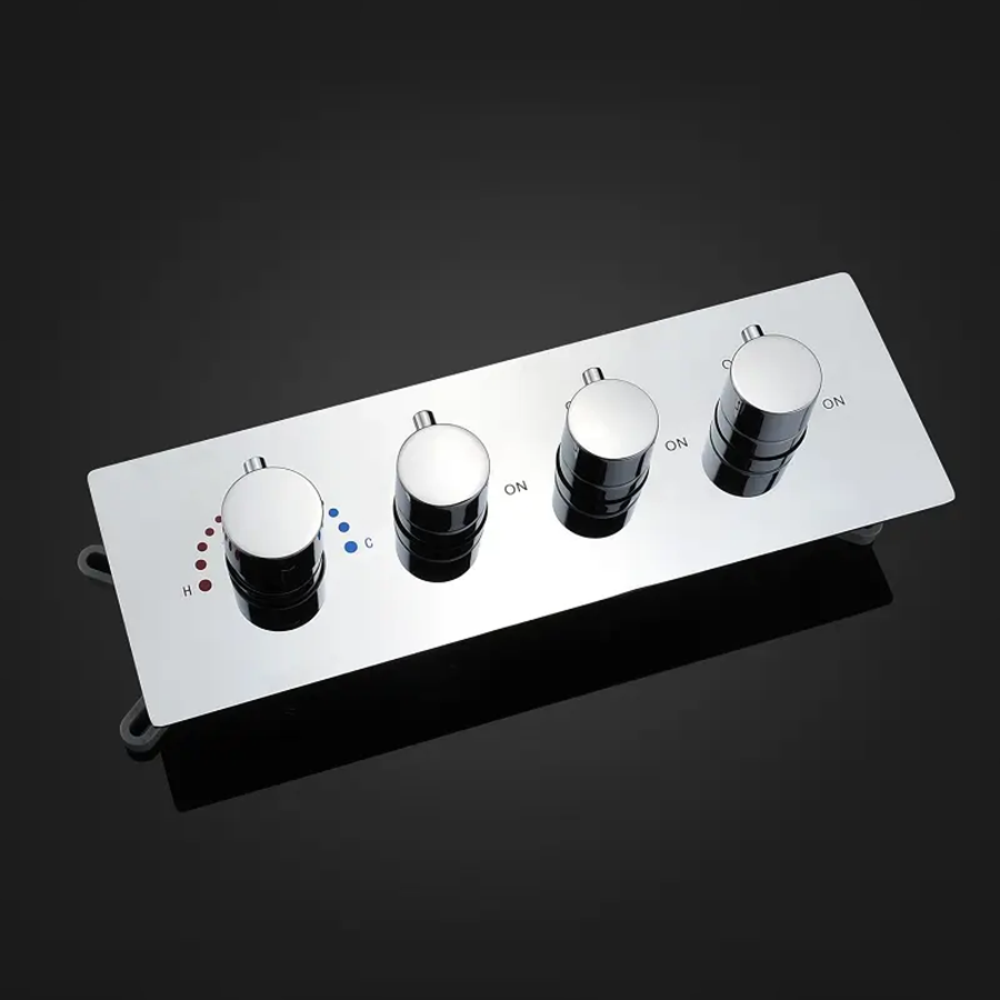 Composition thermostatique de douche led à encastrer chrome, Rome - category_name - CDD1012HM1001 - shop_name