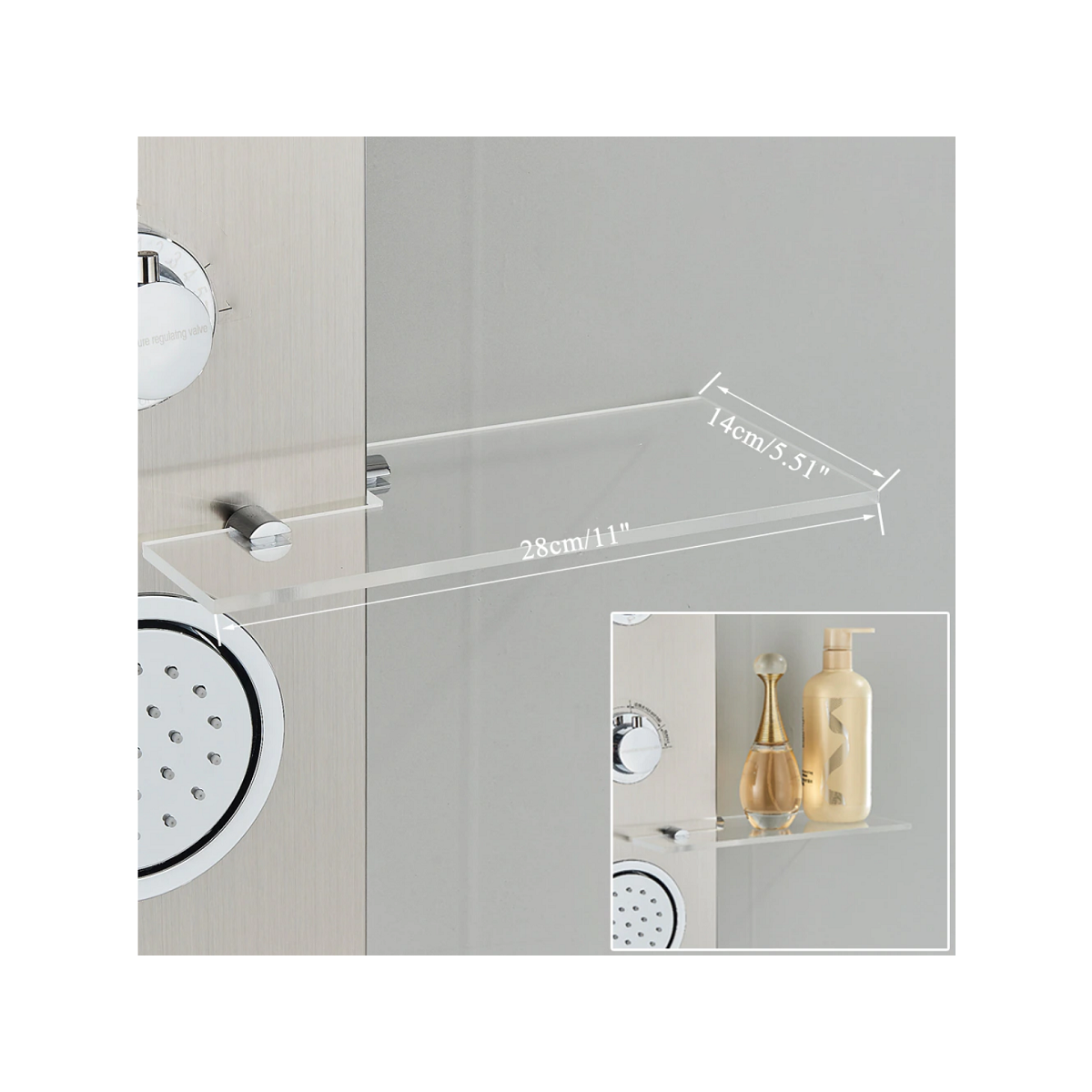 Panneau de douche hydromassant led gris, Narko - category_name - PDD102203 - shop_name