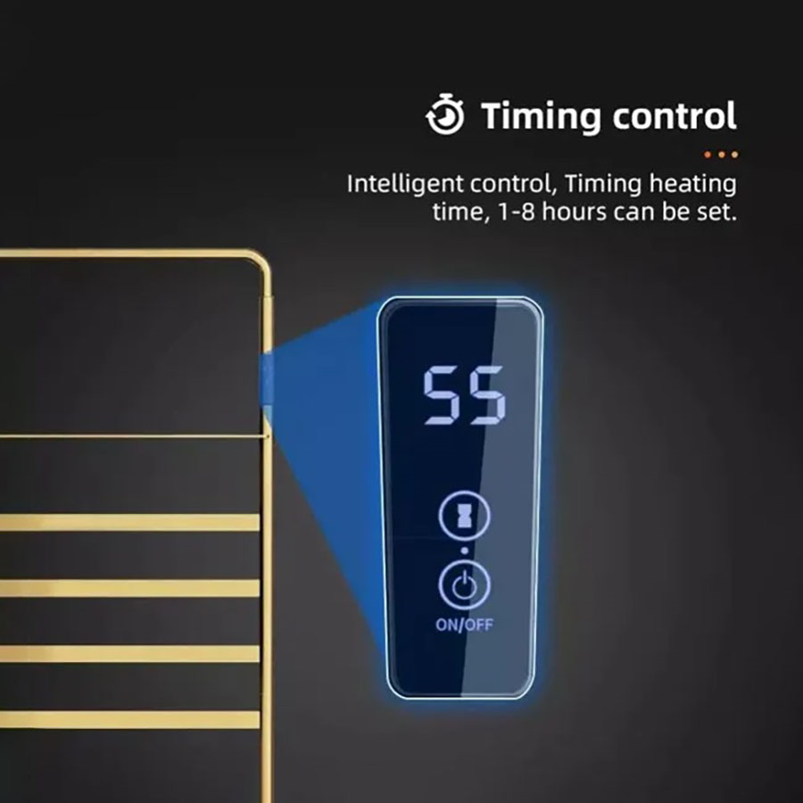 Sèche serviette électrique 300W doré brossé, Adès - category_name - SSE10022 - shop_name