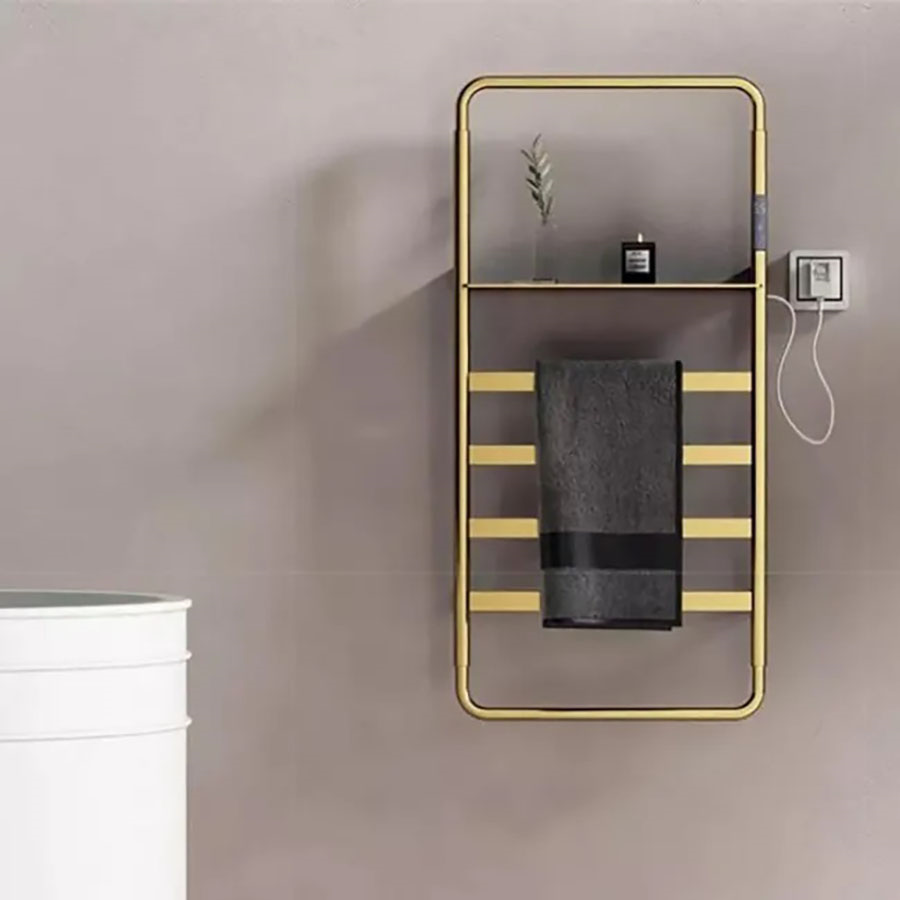 Sèche serviette électrique 300W doré brossé, Adès - category_name - SSE10022 - shop_name