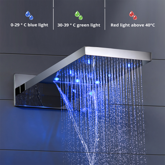 Composition thermostatique de douche led à encastrer chrome, Rome - category_name - CDD1012HM1001 - shop_name