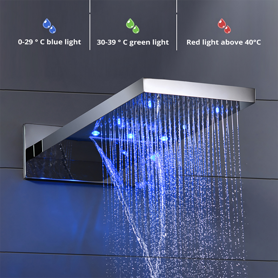 Composition thermostatique de douche led à encastrer chrome, Rome - category_name - CDD1012HM1001 - shop_name