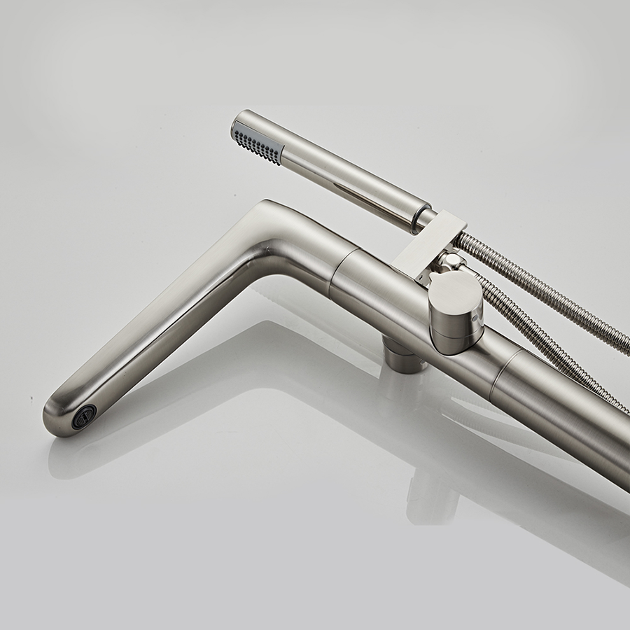 Robinet mitigeur de baignoire au sol nickel brossé, Lucio - category_name - RBI 10048 - shop_name