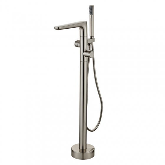 Robinet mitigeur de baignoire au sol nickel brossé, Lucio - category_name - RBI 10048 - shop_name