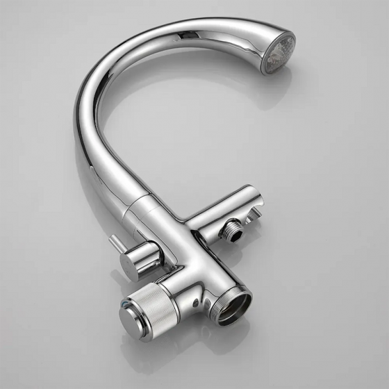 Robinet mitigeur led de baignoire au sol chrome, Alost - category_name - RBI 100493 - shop_name