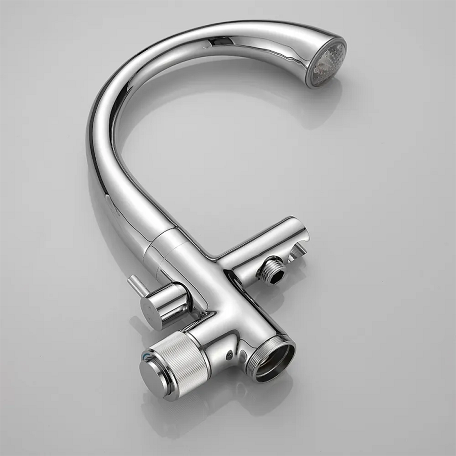 Robinet mitigeur led de baignoire au sol chrome, Alost - category_name - RBI 100493 - shop_name