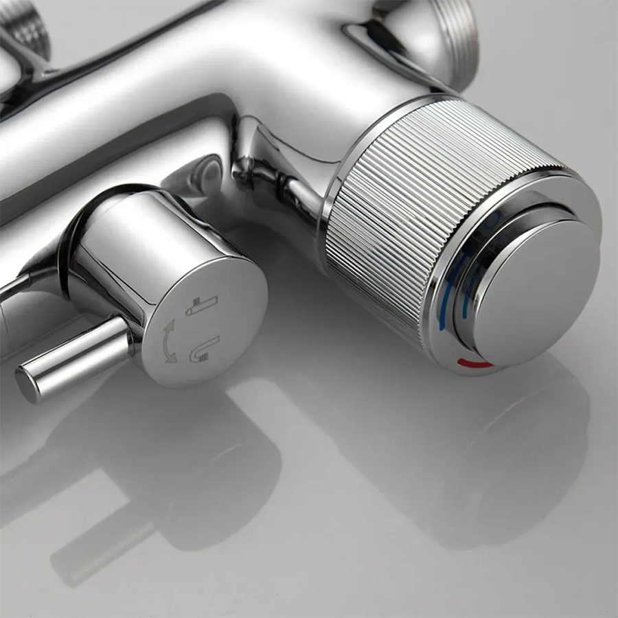 Robinet mitigeur led de baignoire au sol chrome, Alost - category_name - RBI 100493 - shop_name