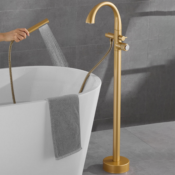 Robinet mitigeur led de baignoire au sol bronze, Deep - category_name - RBI100492 - shop_name