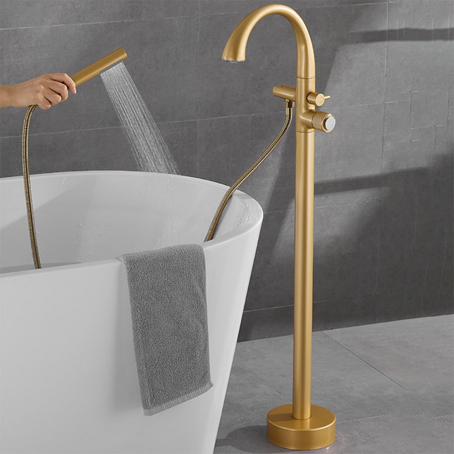 Robinet mitigeur led de baignoire au sol bronze, Deep - category_name - RBI100492 - shop_name