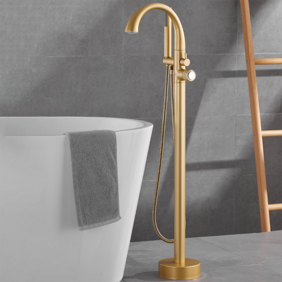 Robinet mitigeur led de baignoire au sol bronze, Deep - category_name - RBI100492 - shop_name