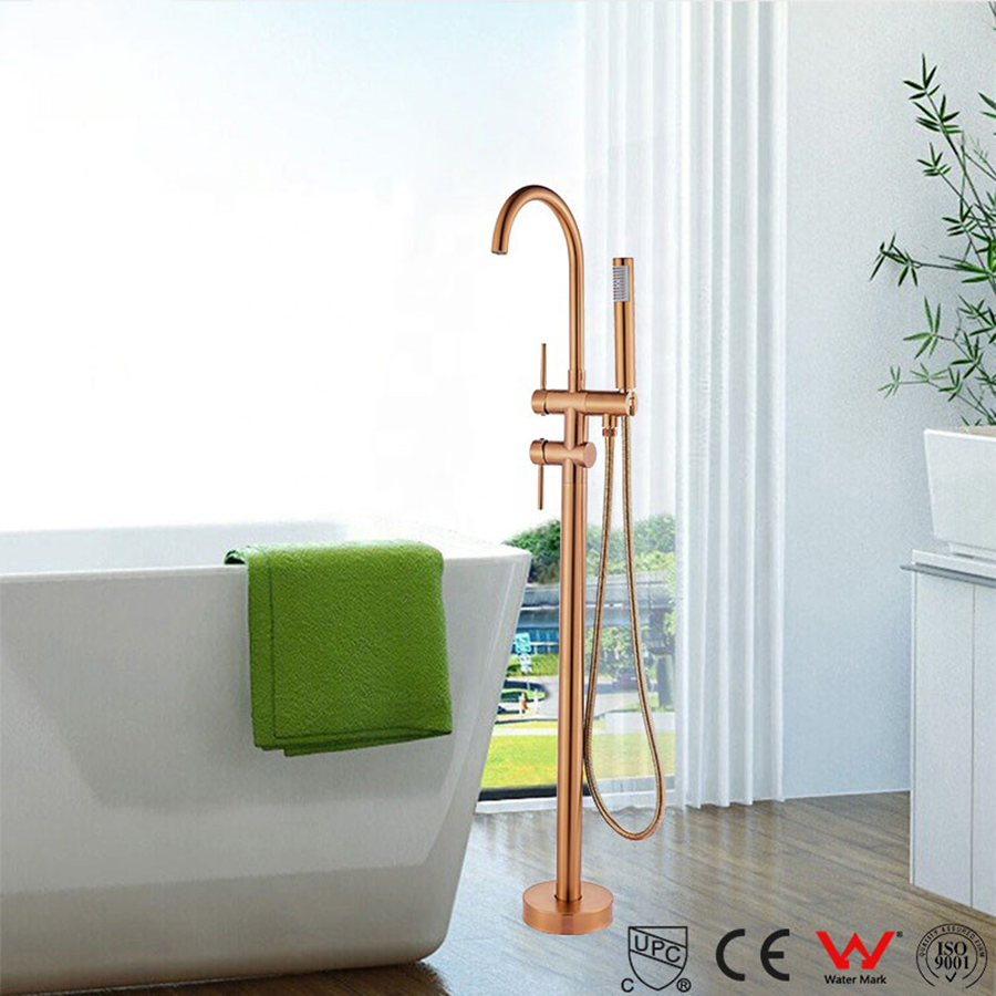 Robinet mitigeur de baignoire au sol or rose, Boléro - category_name - RBI110492 - shop_name