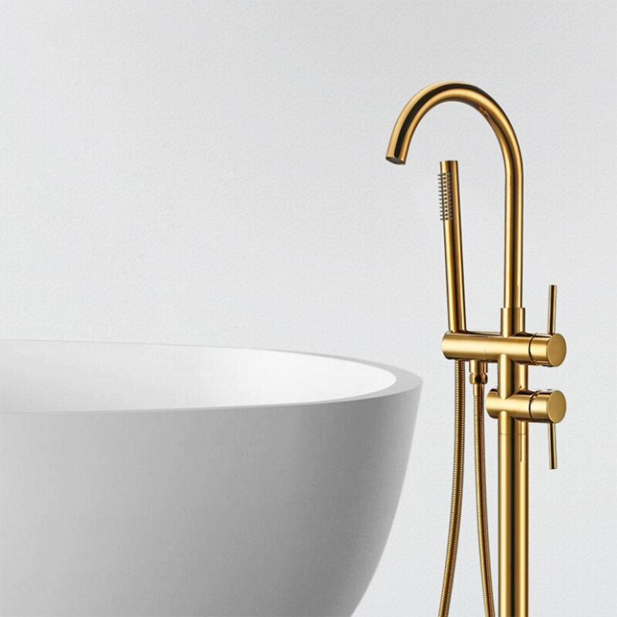 Robinet mitigeur de baignoire au sol doré, Liaty - category_name - RBI 110482 - shop_name