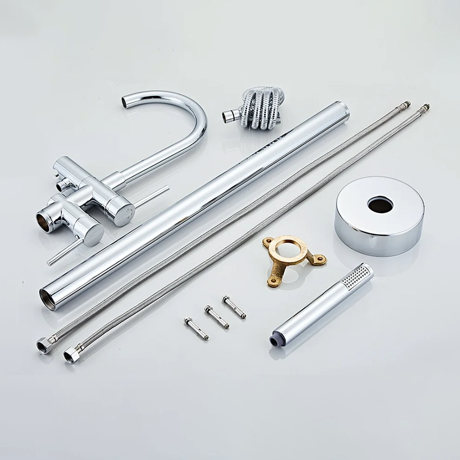 Robinet mitigeur de baignoire au sol chrome, Lactis - category_name - RBI110492 - shop_name