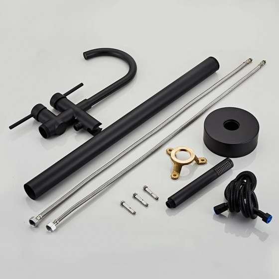 Robinet mitigeur de baignoire au sol noir, Laps - category_name - RBI110472 - shop_name