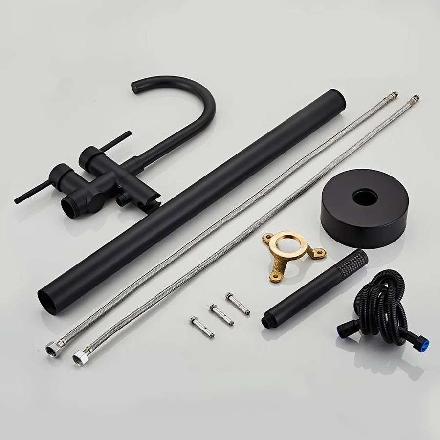 Robinet mitigeur de baignoire au sol noir, Laps - category_name - RBI110472 - shop_name