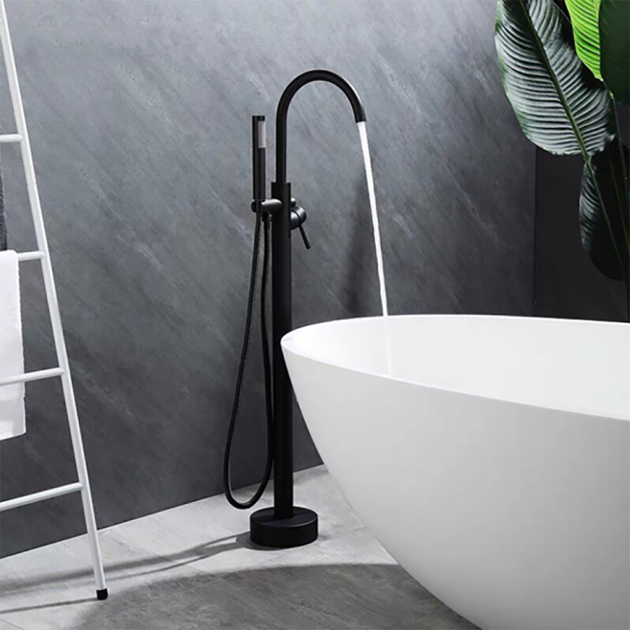 Robinet mitigeur de baignoire au sol noir, Laps - category_name - RBI110472 - shop_name