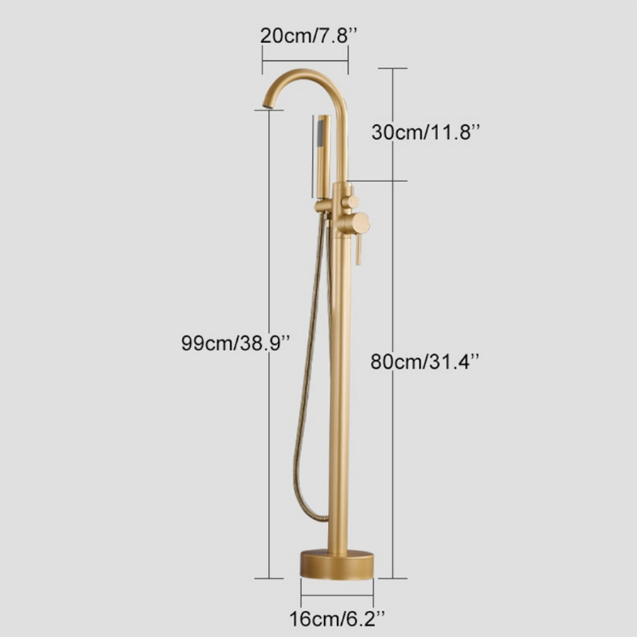 Robinet mitigeur de baignoire au sol bronze, Salidad - category_name - RBI110476 - shop_name