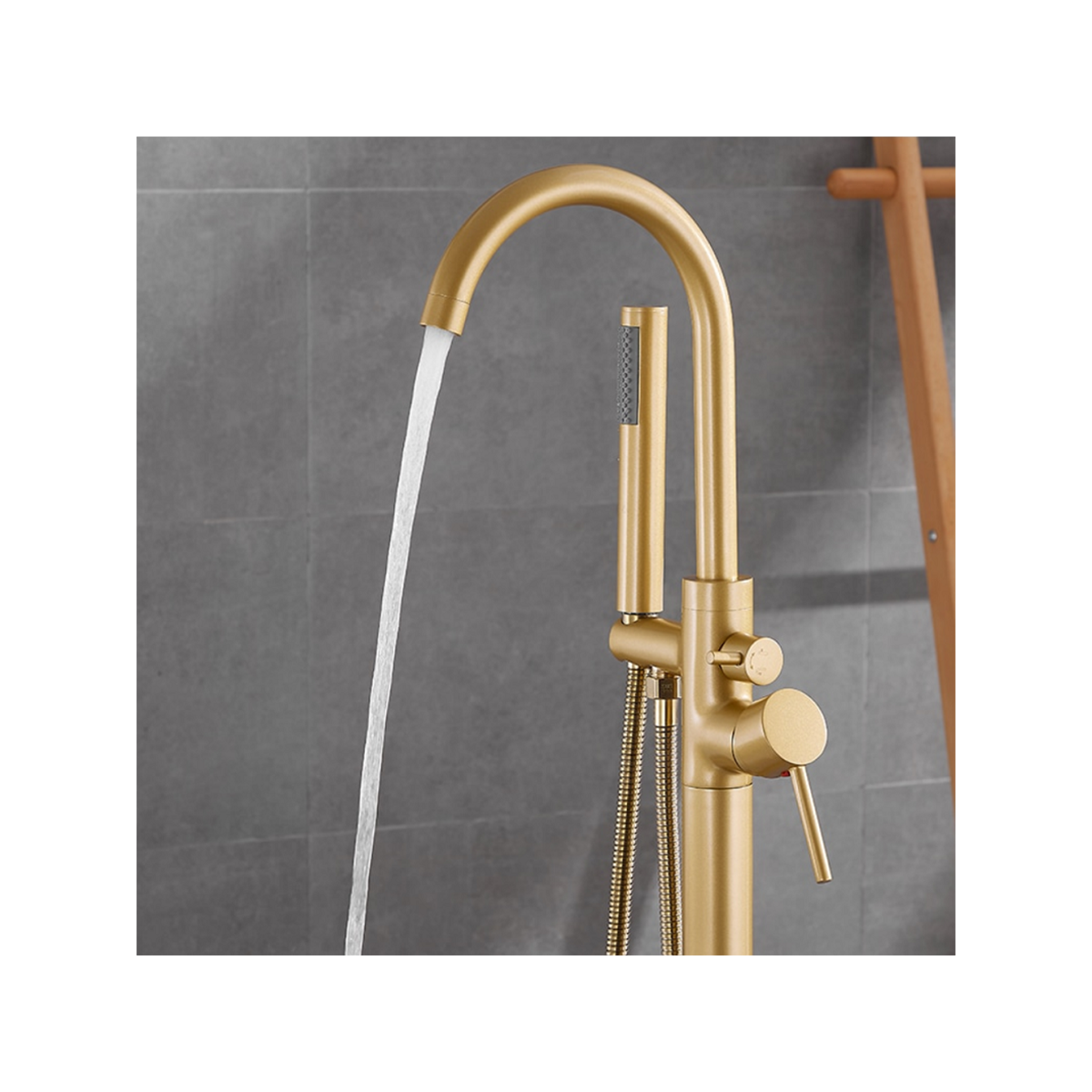 Robinet mitigeur de baignoire au sol bronze, Salidad - category_name - RBI110476 - shop_name