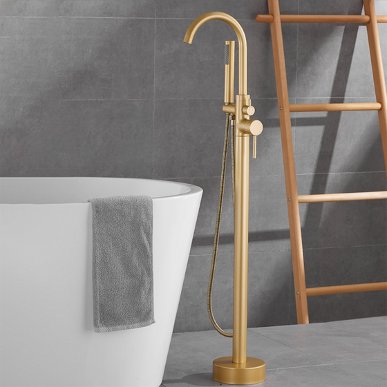 Robinet mitigeur de baignoire au sol bronze, Salidad - category_name - RBI110476 - shop_name