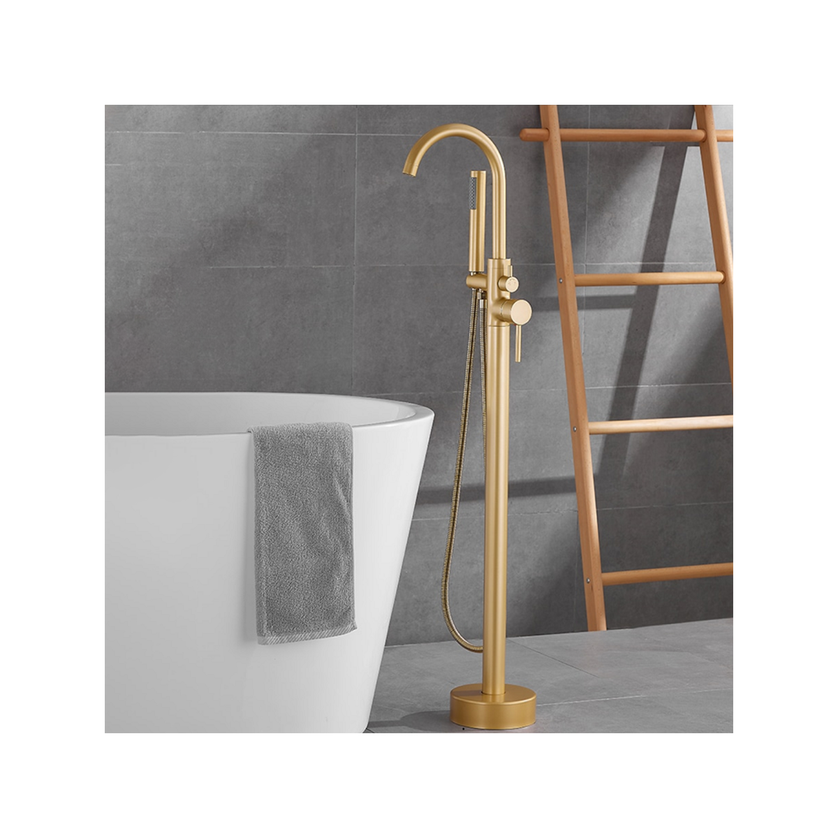 Robinet mitigeur de baignoire au sol bronze, Salidad - category_name - RBI110476 - shop_name