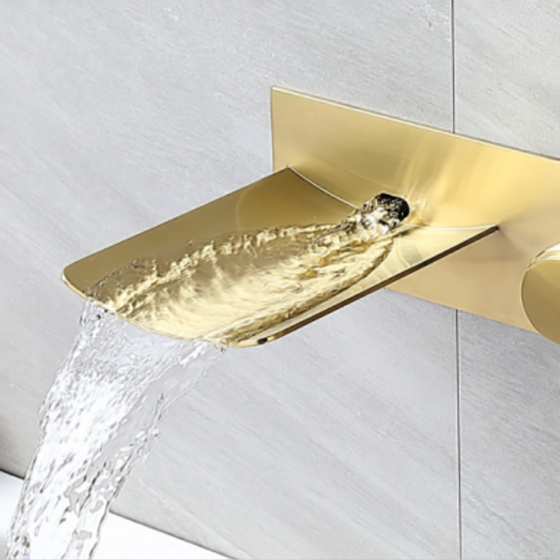 Mitigeur de bain mural doré brossé, Lya - category_name - RBM10028 - shop_name