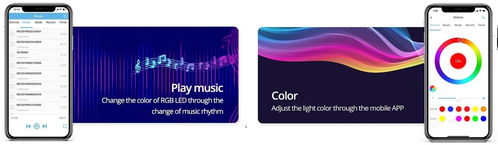 Détail ciel de pluie Kingston LED RGB et fonctions